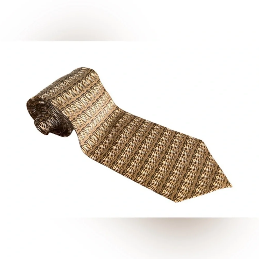 Bellini Silver Geometric Men's 👔 Tie
